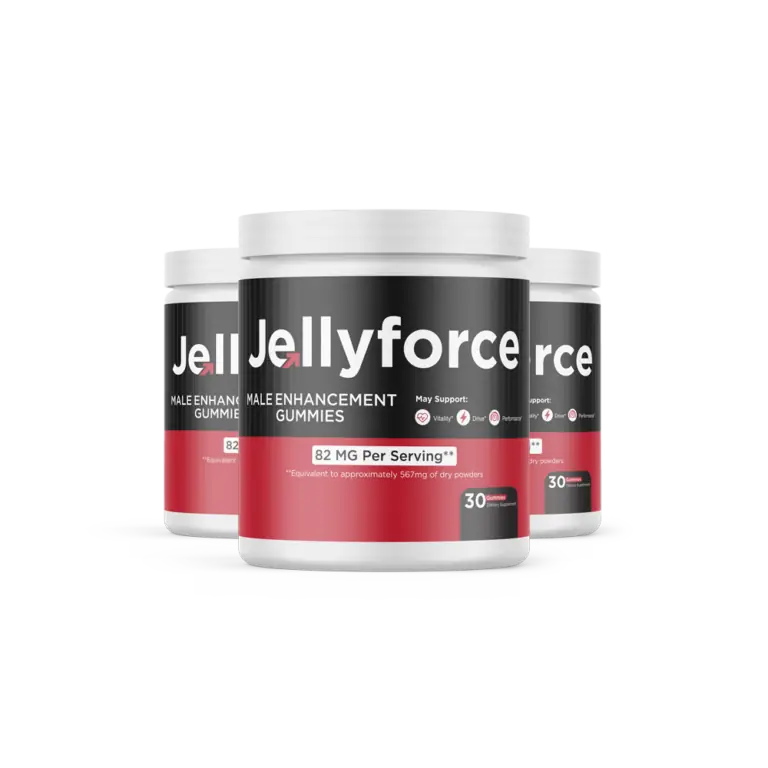 Jellyforce three-jar supply, a 90-day supply of male performance support gummies